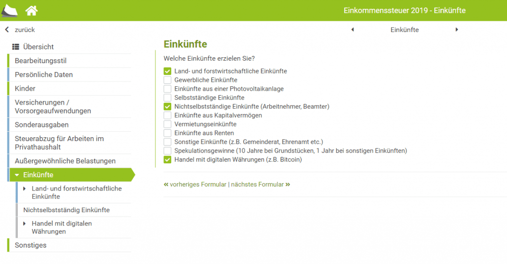 Einkommensteuer-Vorerfassung 1 2