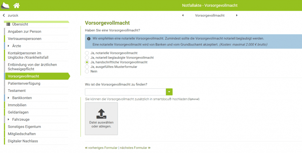 Digitale Notfallakte 1 notfallakte