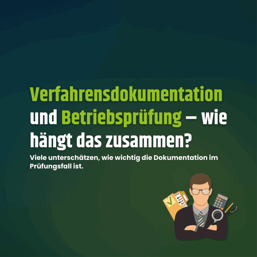 Artikel 1: Was hat eine Verfahrensdokumentation mit der Betriebsprüfung zu tun? 1 00 Website Cover